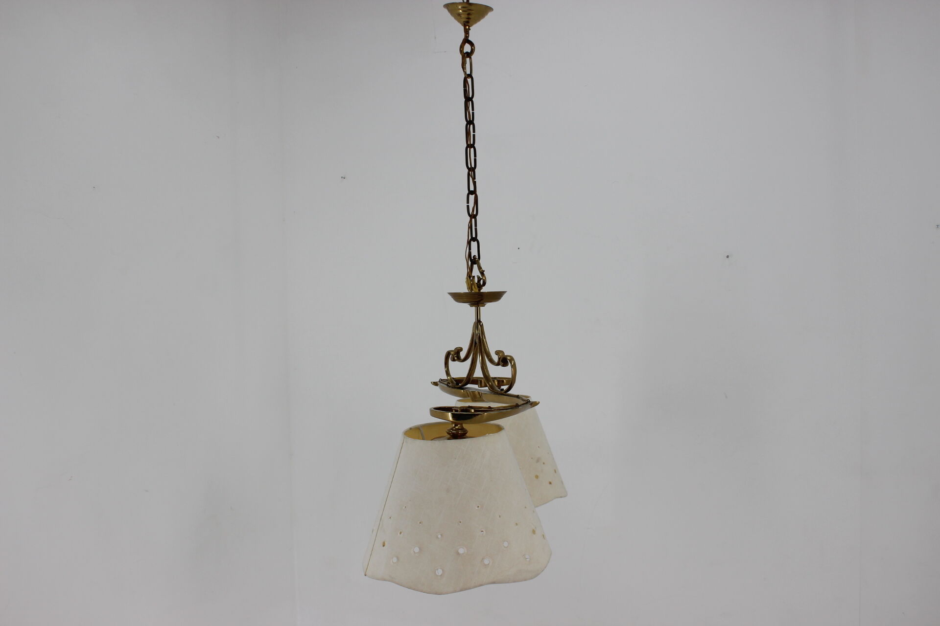 1970s italian brass pendant light
