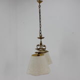 1970s italian brass pendant light