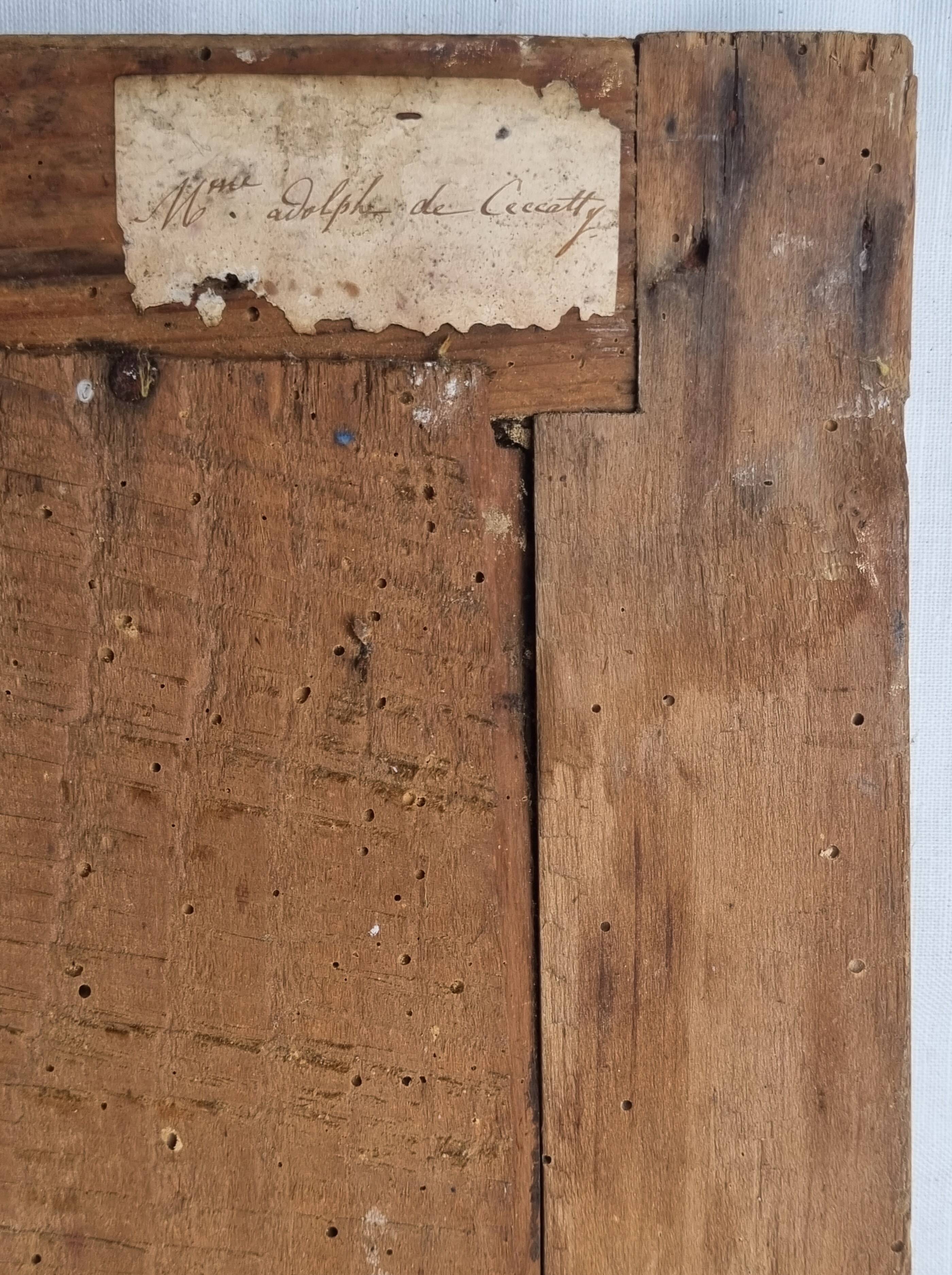 Antique mirror in a gilded wooden frame in the Louis XVI style, 19th century, 62x78 cm.