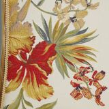 Louis XV style screen with three sheets in molded wood and embroidered fabrics