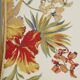 Paravent de Style Louis XV à trois feuille en bois mouluré et tissus brodé