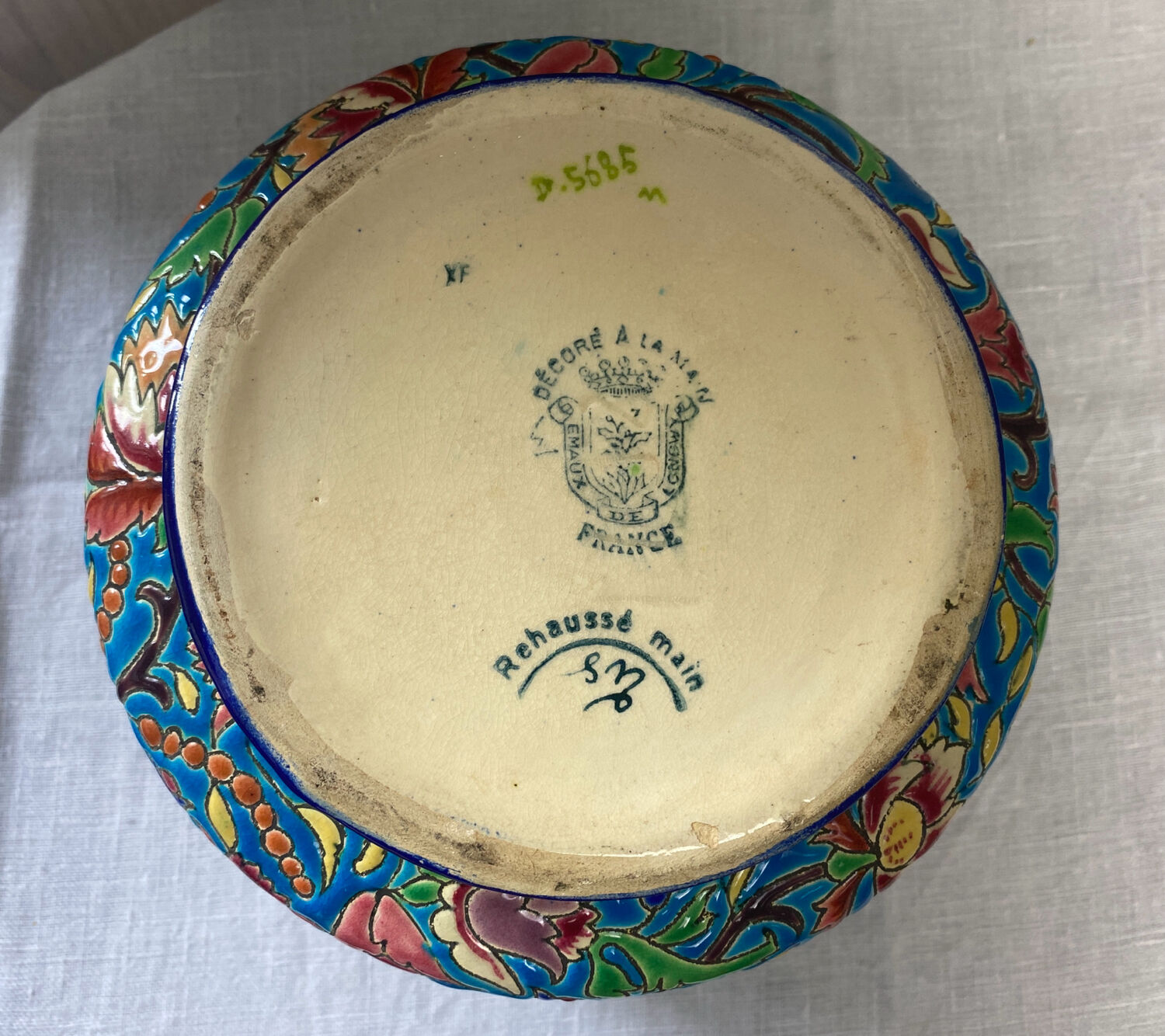 Old factory vase of Longwy