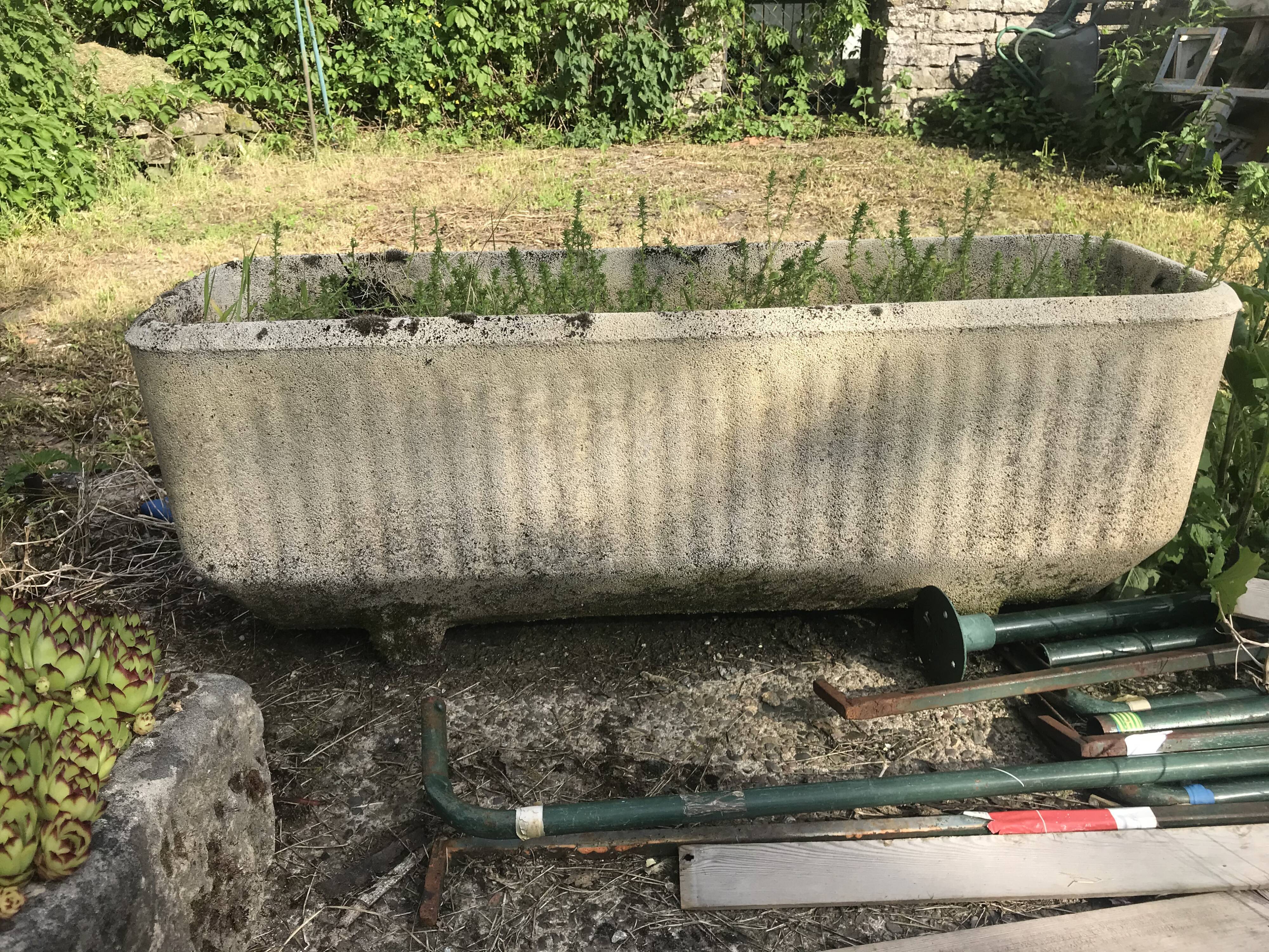 Reconstructed stone planters