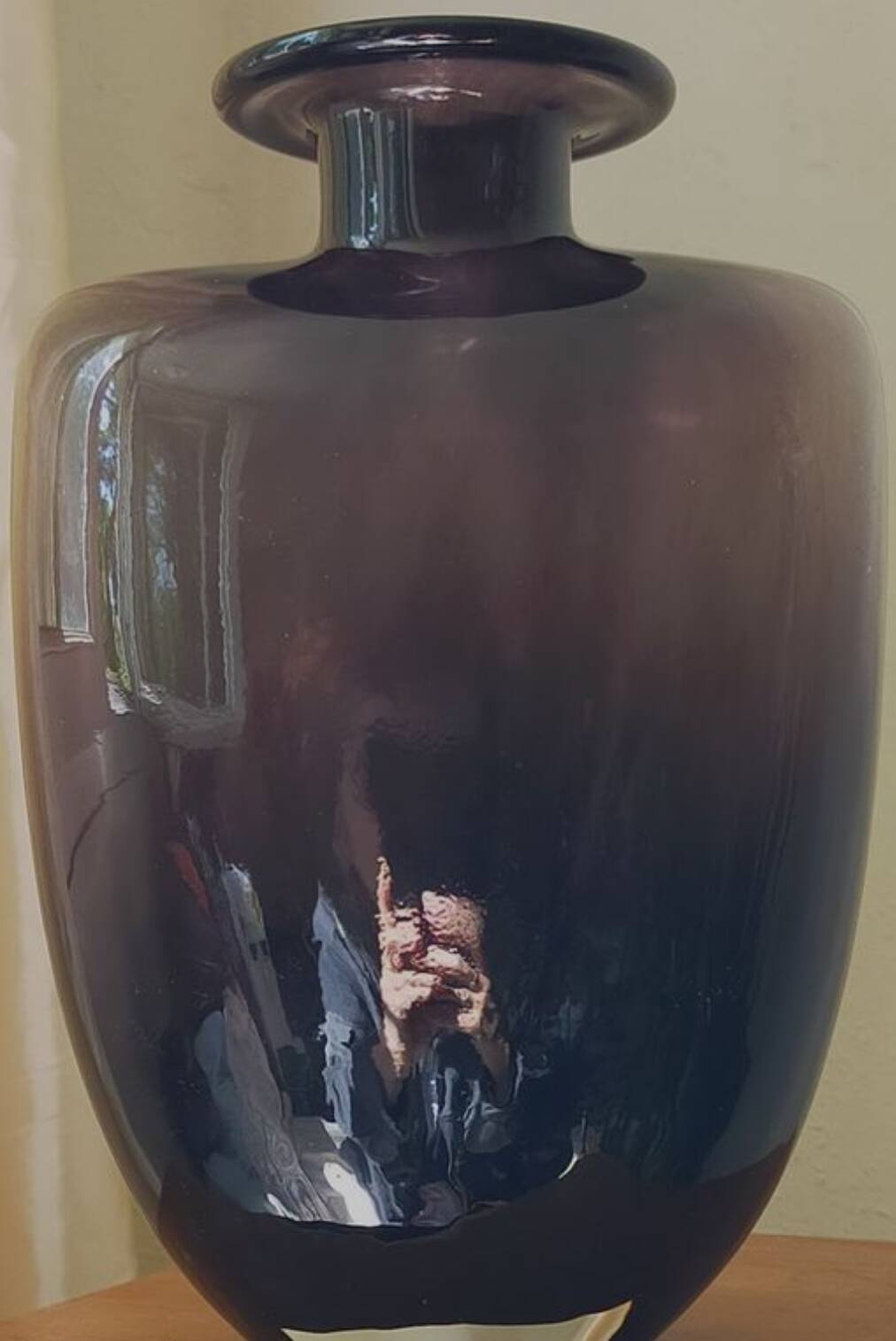 Vintage Amethyst Shoulder Vase design Kjell Engman for Kosta Boda