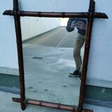 Vintage bamboo mirror (90x80)
