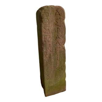 Ancient boundary marker in Greek sandstone character