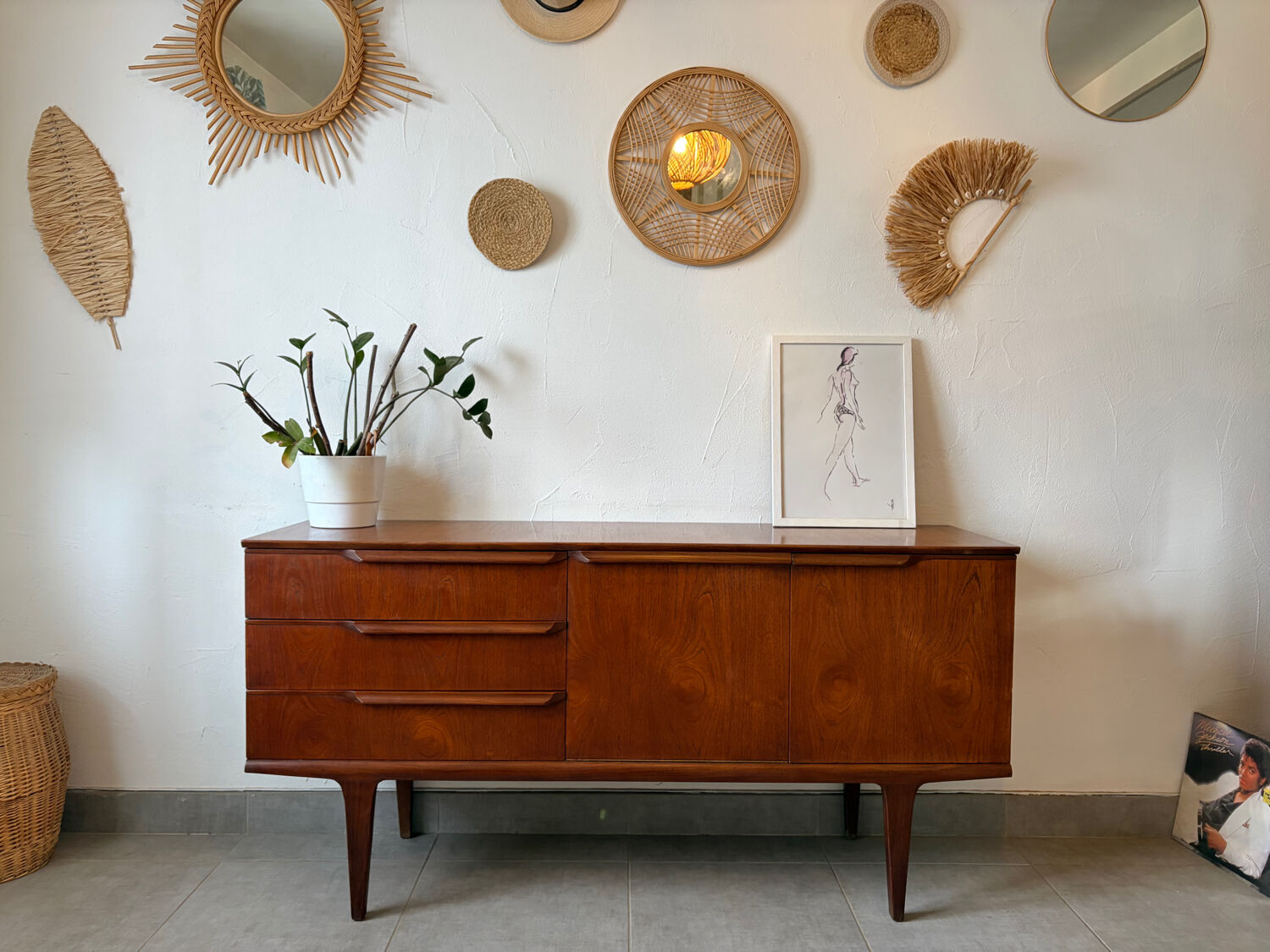 Vintage Scandinavian teak sideboard