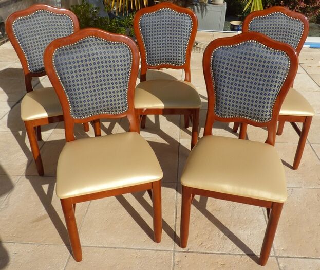 9 merisier solid wood style high chairs variegated