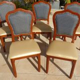 9 merisier solid wood style high chairs variegated