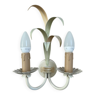 Applique en fer forgé en forme de fleur / feuille déco vintage