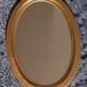 Oval mirror frame wood patinated gilded ice, 49x36 cm