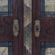 Rustic Farmhouse Folk Art Painted Bridal Cabinet 1844