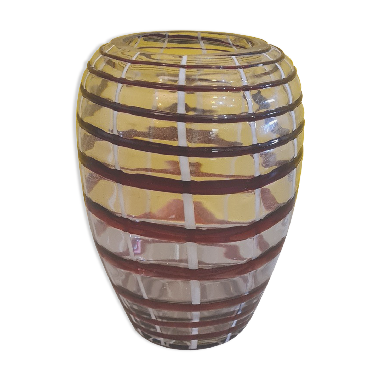 Glass vase late 1900s