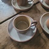 Genuine stoneware cups and saucers