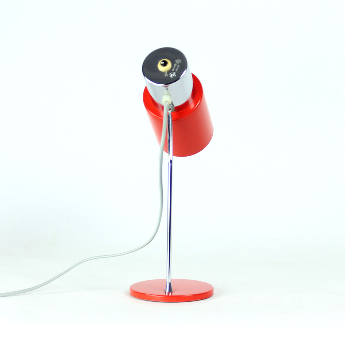 Lampe de table en chrome et métal rouge, par Josef Hurka pour Napako 1960s
