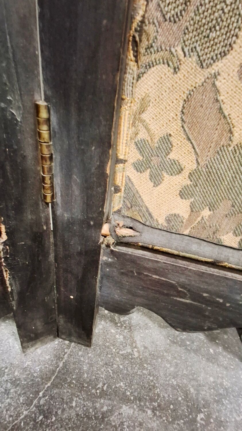 Antique Hand-Carved Wooden Room Divider