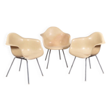 3 Fauteuils DAX par Charles & Ray Eames édition Herman Miller