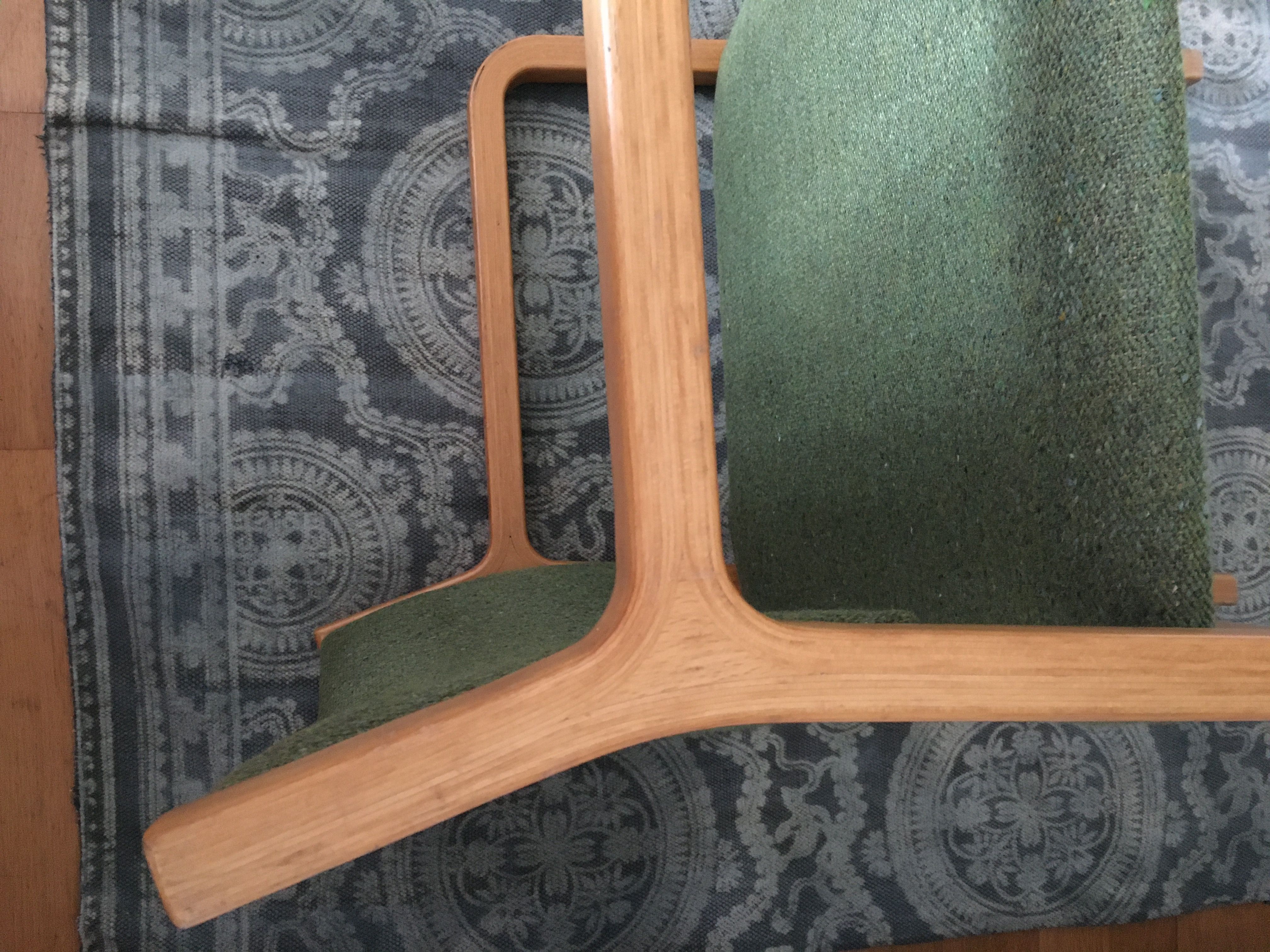 Curved wooden chairs by Wilhelm Ritz for Wilkhahn 1960/1970 - Set of 2