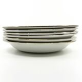 6 earthenware soup plates • L'Amandinoise • Circa 1950