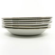 6 earthenware soup plates • L'Amandinoise • Circa 1950