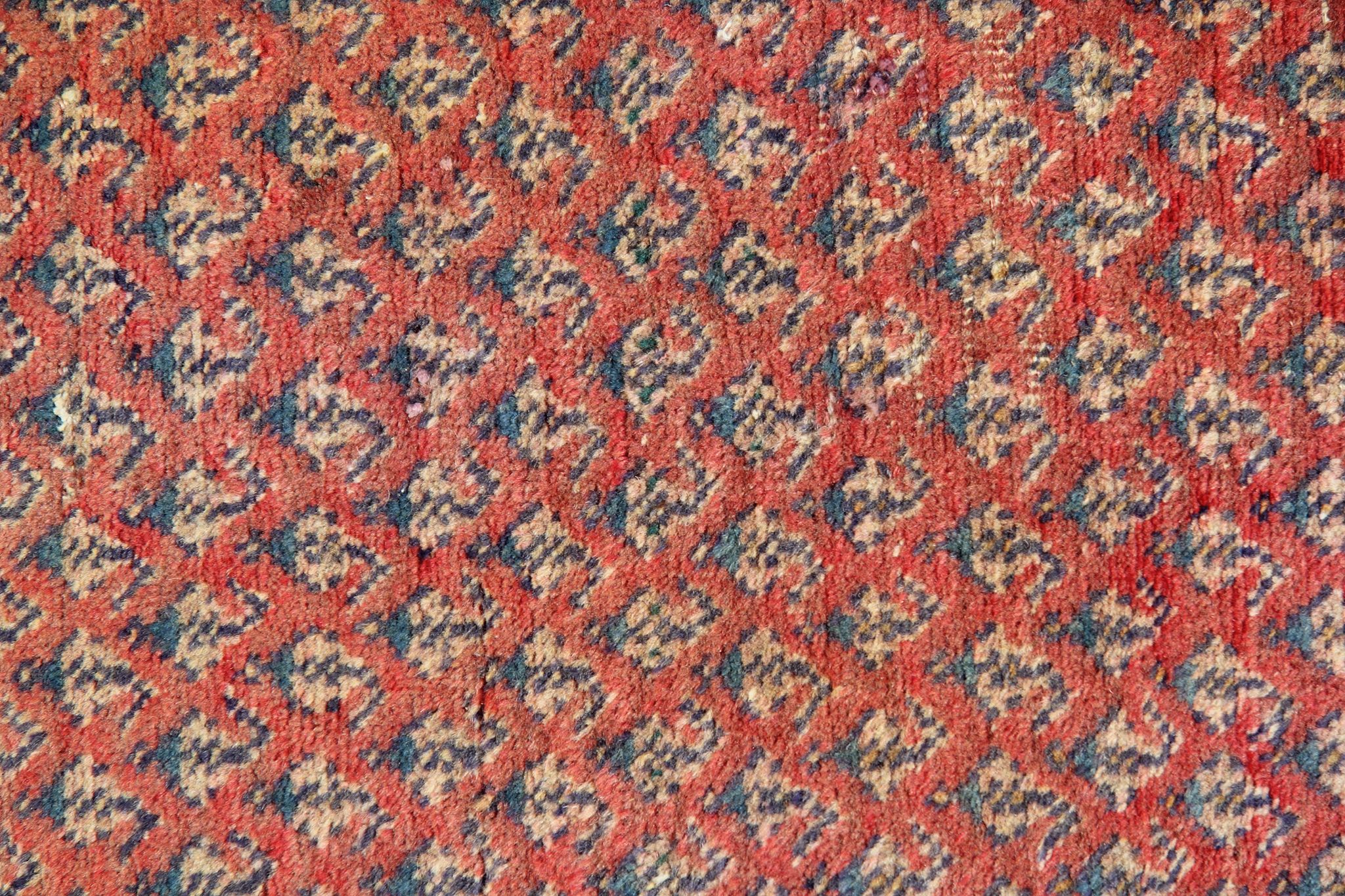 Long handmade wool persian runner traditional oriental rug- 105x320cm