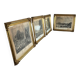 Set of 4 engravings, 19th-century reprint, very fine Napoleon III frames