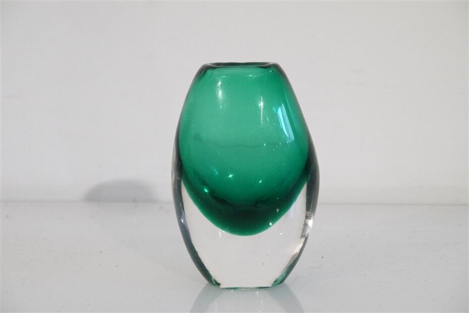 Vintage Scandinavian glass vase sommerso 1960