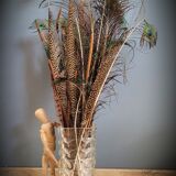 Faceted molded glass vase