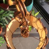 Suspension rotin vintage