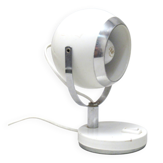 Lampe spot boule blanche années 70