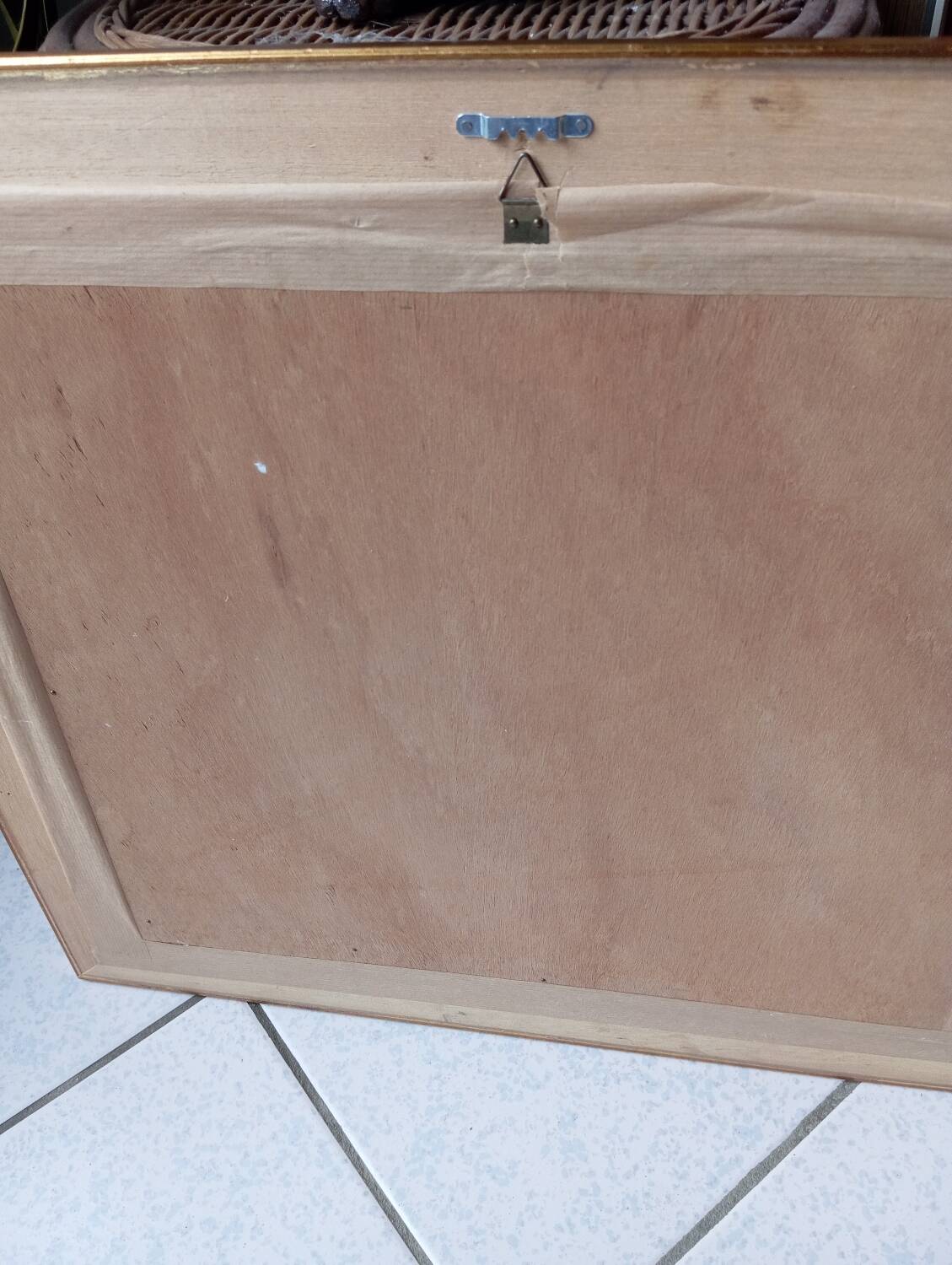 Marine painting under glass