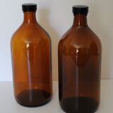 Amber pharmacy bottles 60s