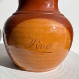 Two-tone brown ceramic wine pitcher H: 24cm