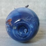 Gold and blue design vase Torcheux