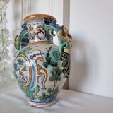 Ancient Spanish pottery amphora, Talavera Niveiro pottery 19th century