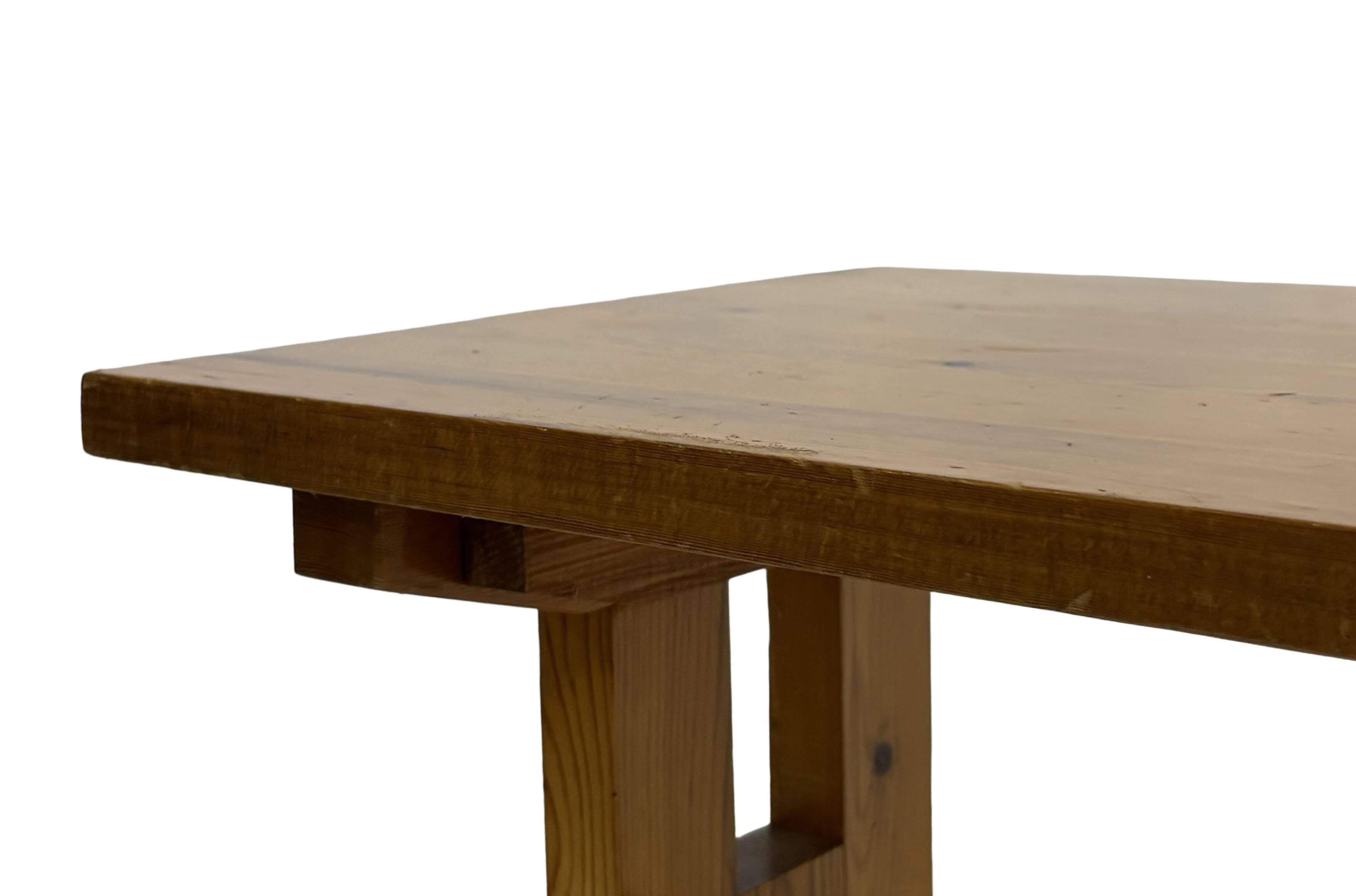 Vintage Scandinavian modern pinewood bench from the 1960's