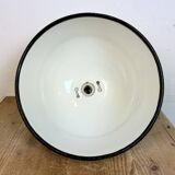 ndustrial Soviet White Enamel Pendant Lamp, 1960s