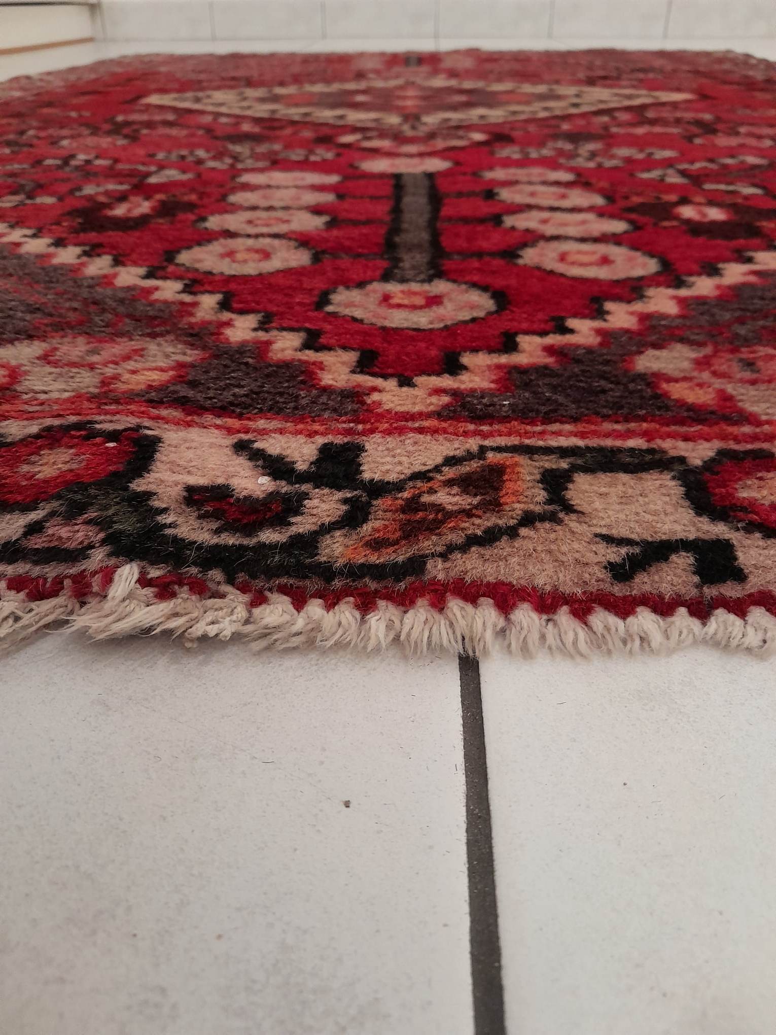 Handmade Persian Hamadan rug 192x129cm