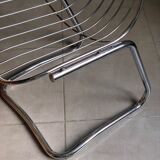 Design chair 70' in chrome metal