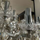 Chandelier 35 Murano glass lamps and crystal tassels D120cm