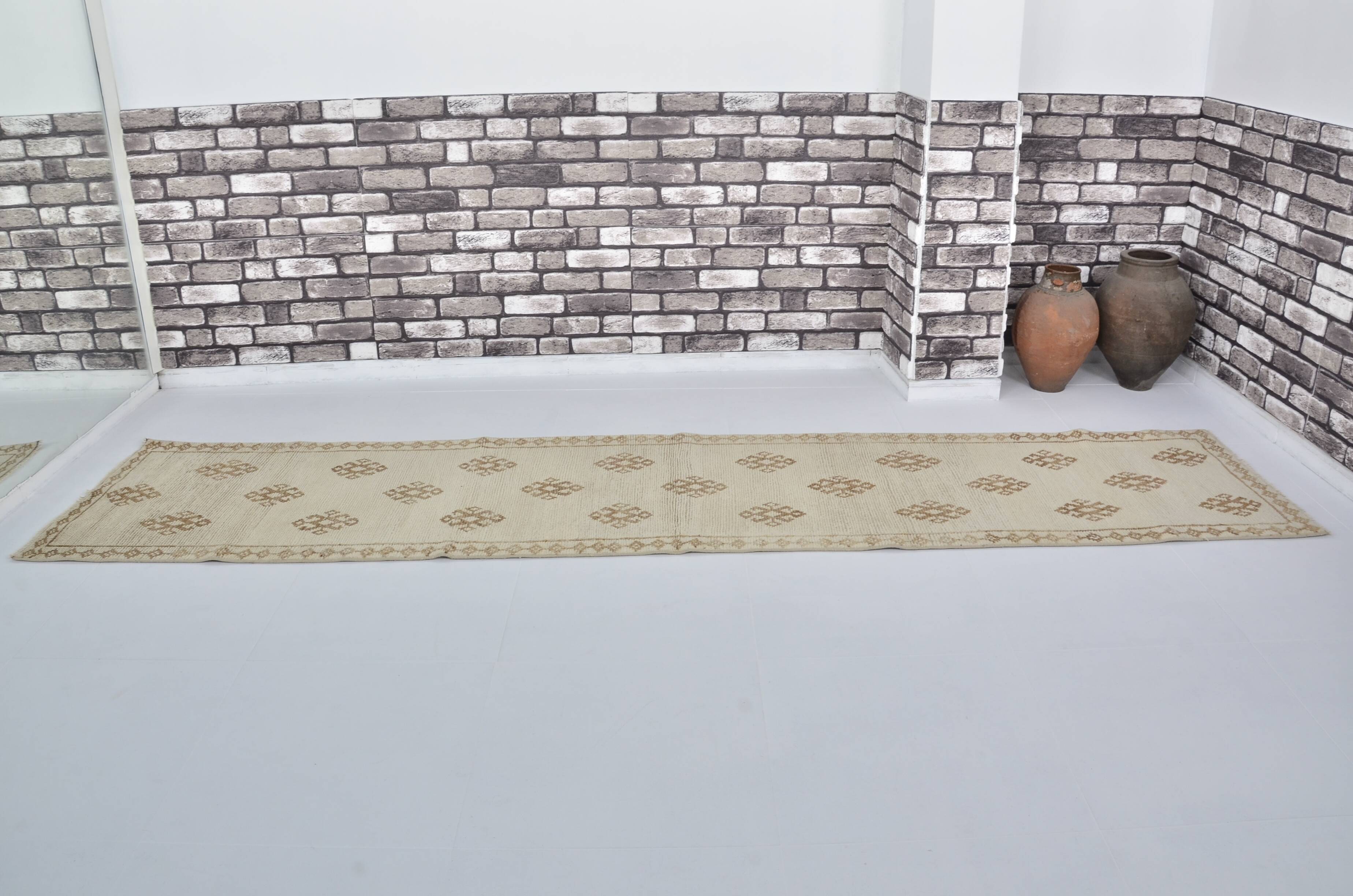 Anatolian Handknotted White Turkish Runner sku 2073