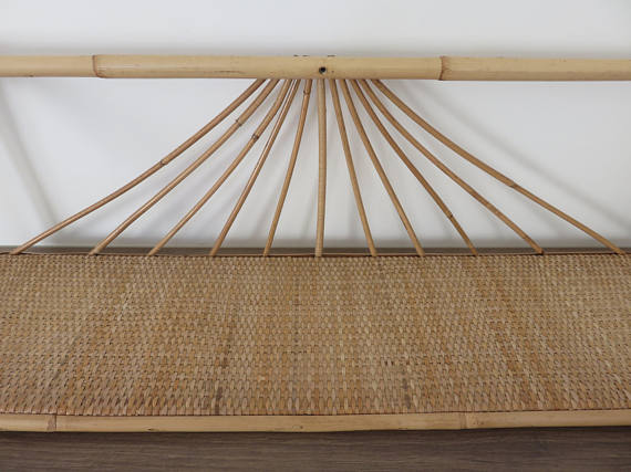 50 - 60's rattan wall shelf
