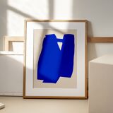 Abstract blue giclee print, 50x70cm