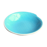 Blue Saucer in Faience from Salins Collection Deauville