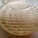 Six antique asparagus plates