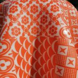 Orange plastic kitchen pendant light 1970