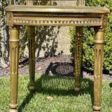 Pair of Golden Wood Chairs - Louis XVI Style Cannage