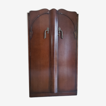 Armoire penderie art déco anglaise des années 40