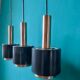 Vintage 3-light pendant lamp "Doria" Austria 1960
