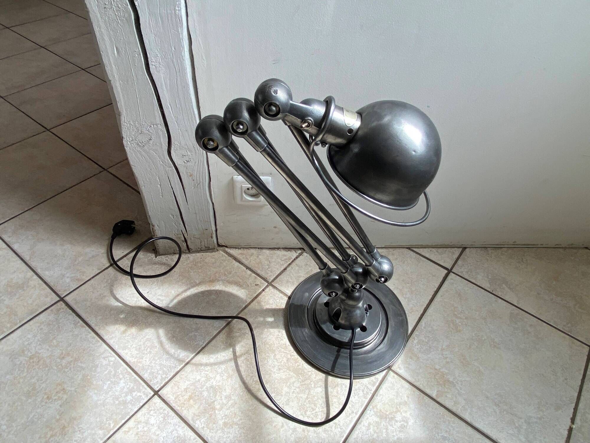 Jieldé 5-arm floor lamp, 40cm, graphite, industrial style, Jean Louis Domecq, 1950s vintage